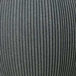 Lot de 2 cache-pots d'extérieur ronds (H41-30 cm) Lennox strié Gris anthracite