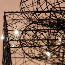 Lot de 3 cadeaux lumineux à piles 90 LED (H28 cm) Féerie Blanc chaud