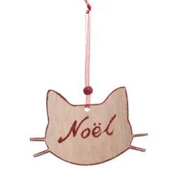 Lot de 4 Chats à suspendre (H12 cm) Christmas Multicolore