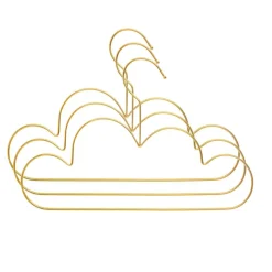 Lot de 3 cintres enfant métal Cloud Or