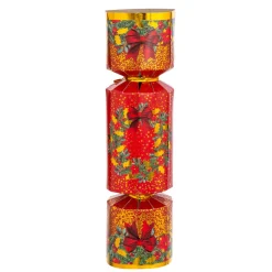 Lot de 6 crackers de Noël Festivités Rouge et Blanc