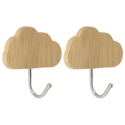 Lot de 2 crochets adhésifs 3M bambou (H6 cm) Nuage