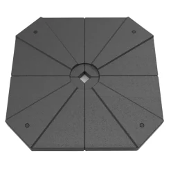 Lot de 4 dalles pour Parasol déporté 20L Noir