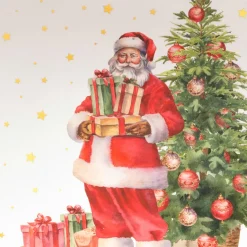 Lot de 12 dessous d'assiette Père Noël et cadeaux