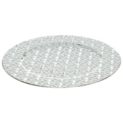 Lot de 24 dessous d'assiette (D33 cm) Luxe Argent