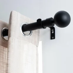 Lot de 2 embouts tringle (D28 mm) Lino Gaia Noir mat