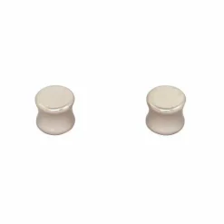 Lot de 2 embouts tringle (D20 mm) Jim Bouchons Argent mat