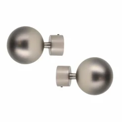 Lot de 2 embouts tringle (D28 mm) Lino Gaia Argent mat