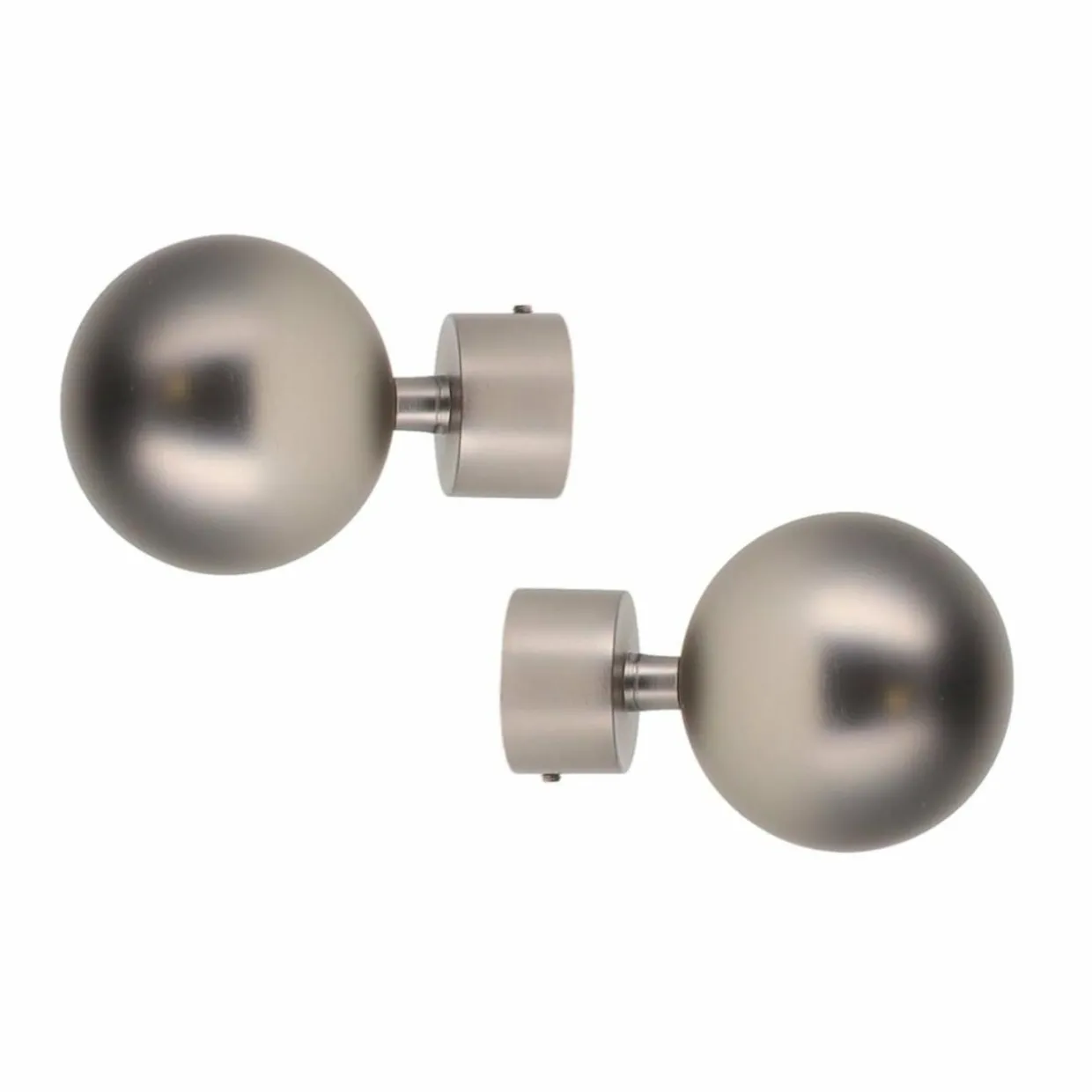 Lot de 2 embouts tringle (D28 mm) Lino Gaia Argent mat