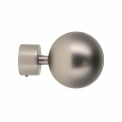 Lot de 2 embouts tringle (D28 mm) Lino Gaia Argent mat