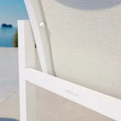 Lot de 2 fauteuils de jardin en aluminium Elba Blanc