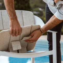 Lot de 2 fauteuils de jardin aluminium Monte Carlo Blanc