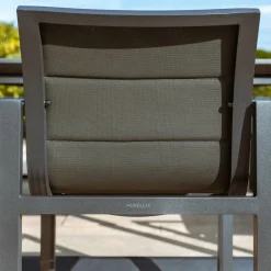 Lot de 2 fauteuils de jardin en aluminium Elba Gris anthracite