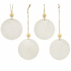 Lot de 4 feuilles à suspendre (H7 cm) Facilia Blanc