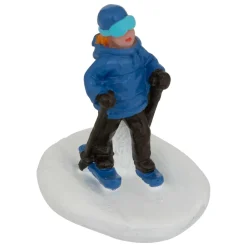 Lot de 6 figurines pour village (H7,5 cm) Sports de Montagne