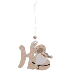 Lot de 4 flocons de Noël à suspendre (H10 cm) Natural Blanc