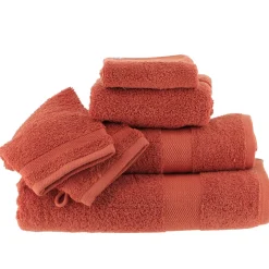 Lot de 2 gants de toilette coton (15 x 21 cm) Timeless Terracotta