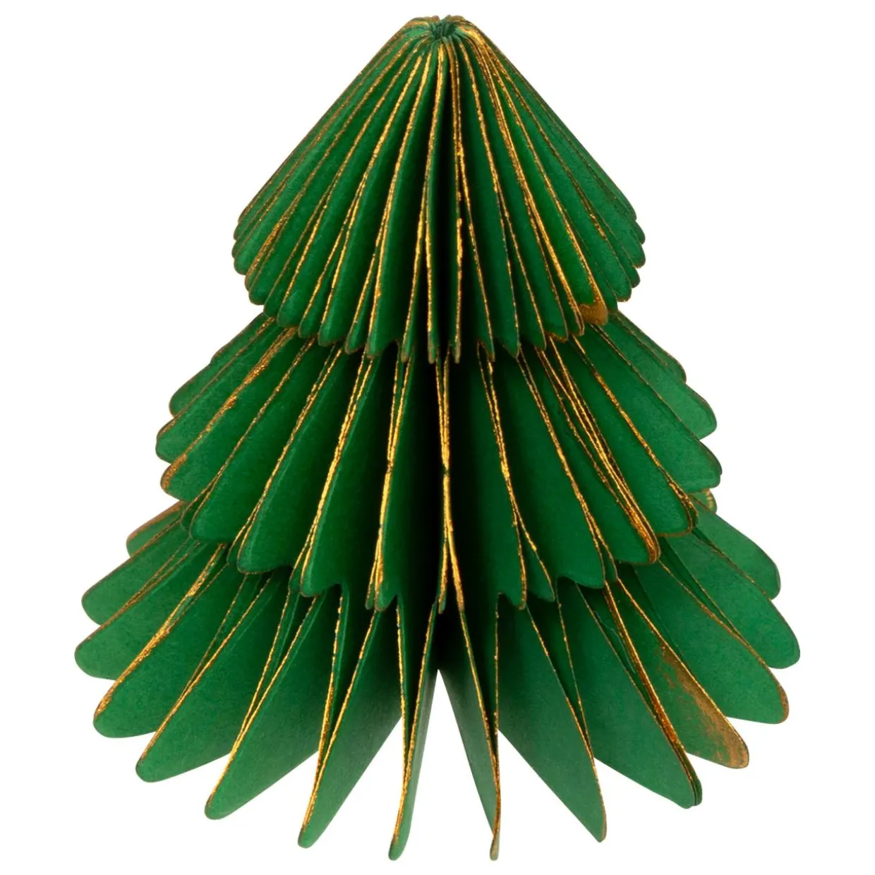 Lot de 2 minis Sapins décoratifs (H6 cm) Papier magnétique Vert