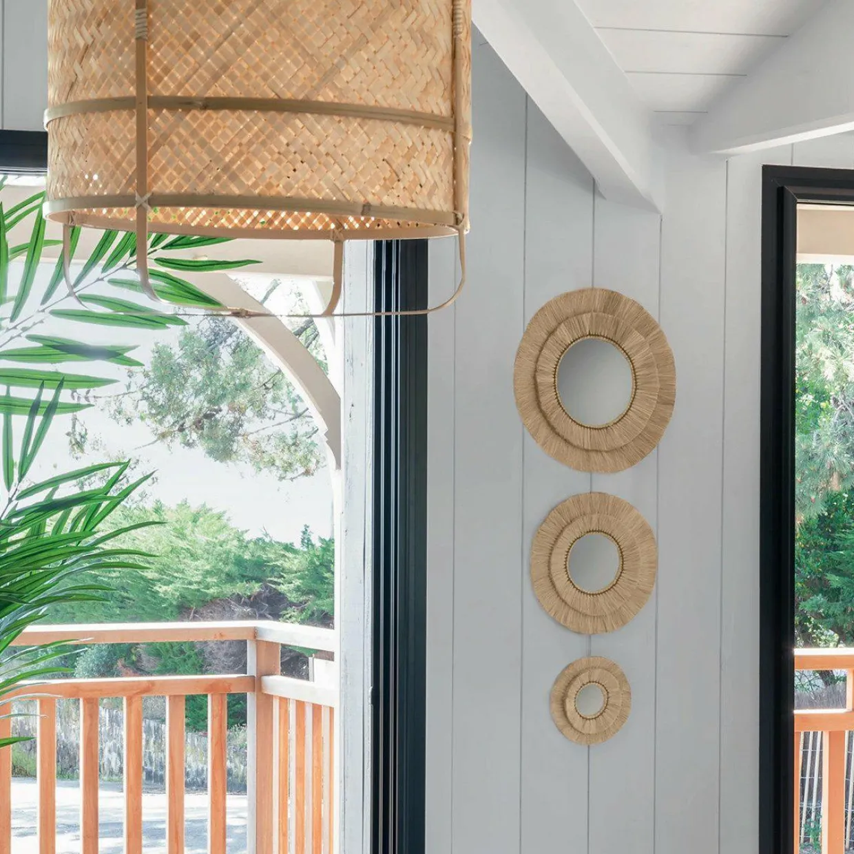 Lot de 3 miroirs (D20-30-40 cm) Alba Naturel