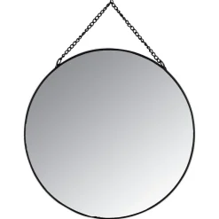 Lot de 3 miroirs en métal (D29 cm) Ovalia Noir