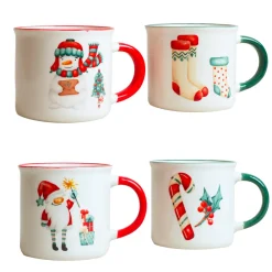 Lot de 4 Mugs de Noël Noël douceur Multicolore