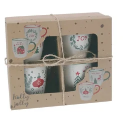Lot de 4 Mugs de Noël Noël gourmand Multicolore