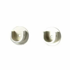 Lot de 2 naissances tringle rideau (D20 mm) Jim Argent mat