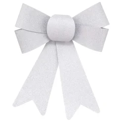 Lot de 2 noeuds de Noël (H17 cm) Paillettes Argent