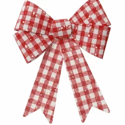 Lot de 3 noeuds (H17 cm) Vichy Rouge