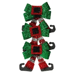 Lot de 3 nœuds de Noël (H12 cm) Jambes lutin farceur