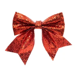 Lot de 2 nœuds (H15 cm) Paillettes Rouge