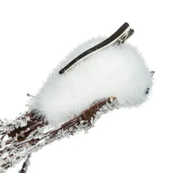 Lot de 3 oiseaux (H16 cm) Palermo sur pince Blanc