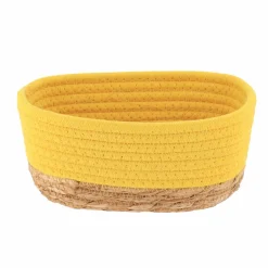Lot de 3 paniers de rangement (H13 cm) Timeless Jaune moutarde