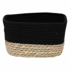 Lot de 3 paniers de rangement (H13 cm) Timeless Noir