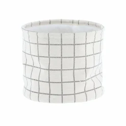Lot de 3 paniers de rangement (H17 cm) Carreaux Blanc