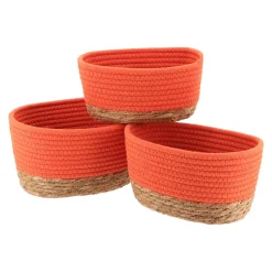 Lot de 3 paniers de rangement (H13 cm) Timeless Orange