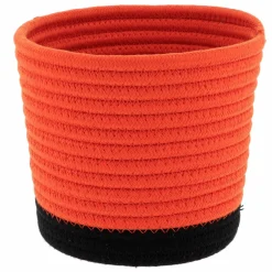 Lot de 3 paniers (H16 cm) Black Line Terre de sienne/Noir