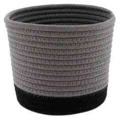 Lot de 3 paniers (H16 cm) Black Line Gris/Noir