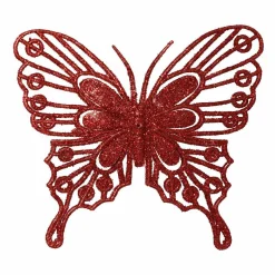 Lot de 2 papillons (H11 cm) Fanny Rouge
