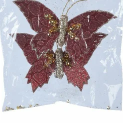 Lot de 2 papillons (H6 cm) Leïla Violet