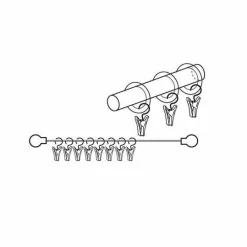 Lot de 8 pinces blanc