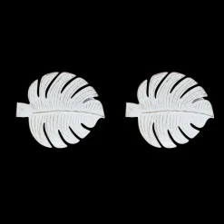 Lot de 2 pinces rideau Acapulco Blanc et or