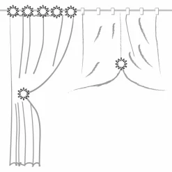 Lot de 2 pinces rideau Archi Chrome