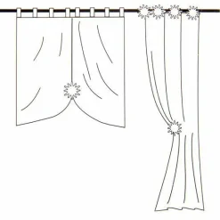 Lot de 2 pinces rideau Central Park Gris