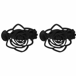 Lot de 2 pinces rideaux Lina Noires