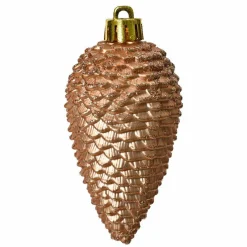 Lot de 6 pommes de pin à suspendre (H8 cm) Alpine Rose pétillant