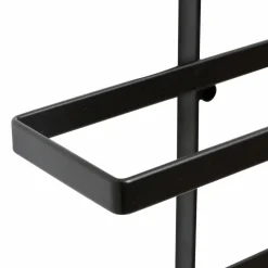 Lot de 2 porte-bouteilles muraux métal 12 emplacements (H139 cm) Léo Noir