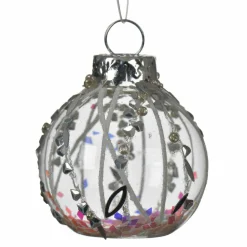 Lot de 6 porte-nom ou menu Interieur paillettes Transparent