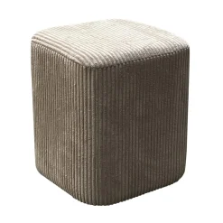 Lot de 2 poufs en velours (H38 cm) Shan Taupe