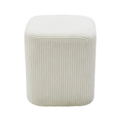 Lot de 2 poufs velours (H 38 cm) Shan Beige